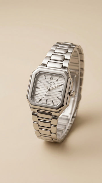 Patek Philippe Silver Square Women Watch