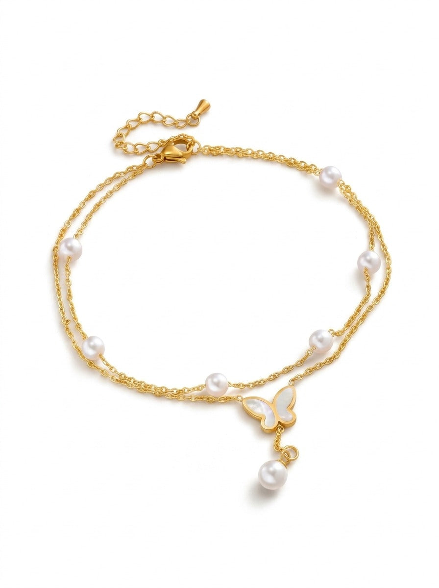 Double Layered Butterfly Anklet | Elegant Anklet for Women Pakistan