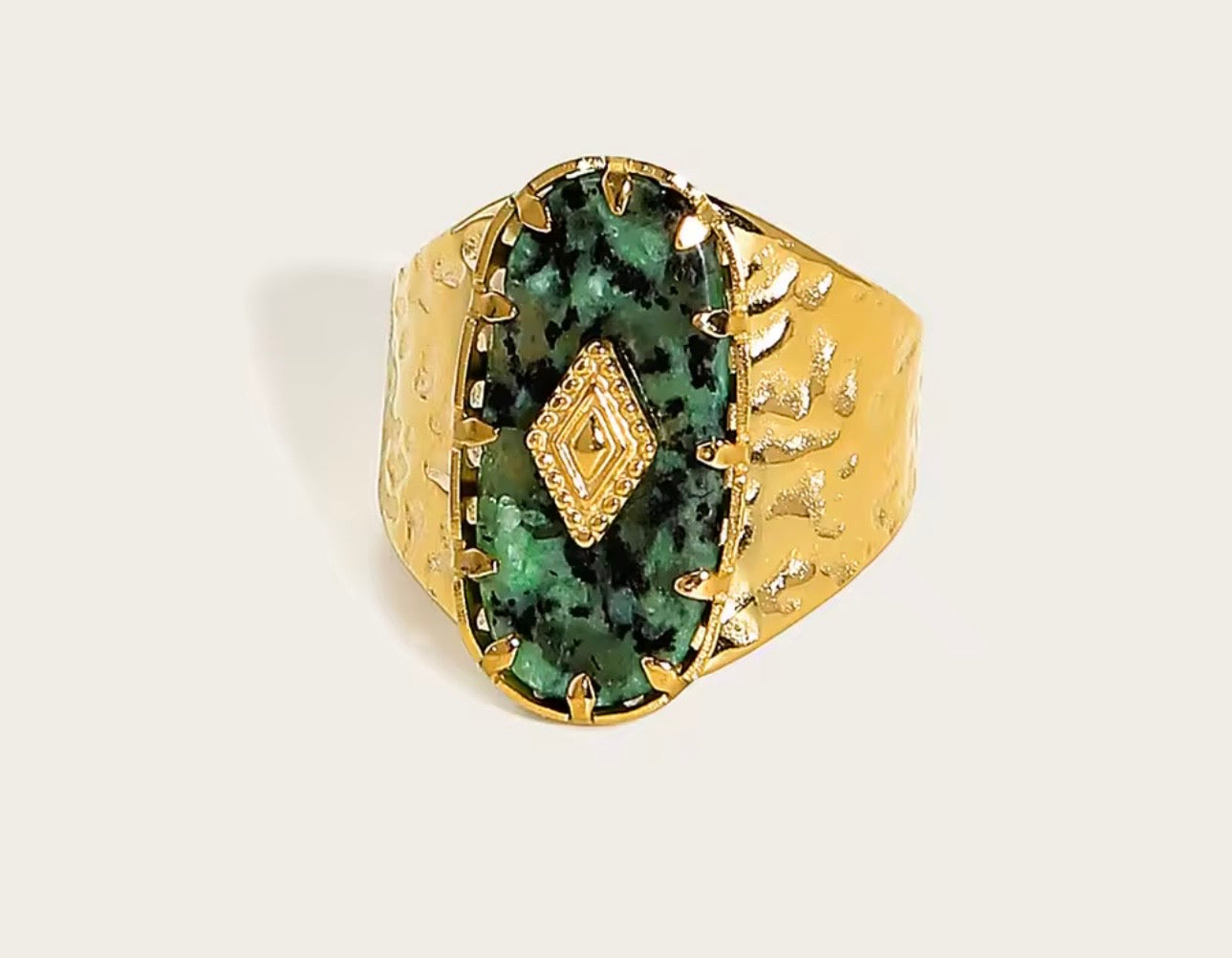 Textured Turquoise Treasure Ring