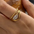 Twisted Stackable Ring Set