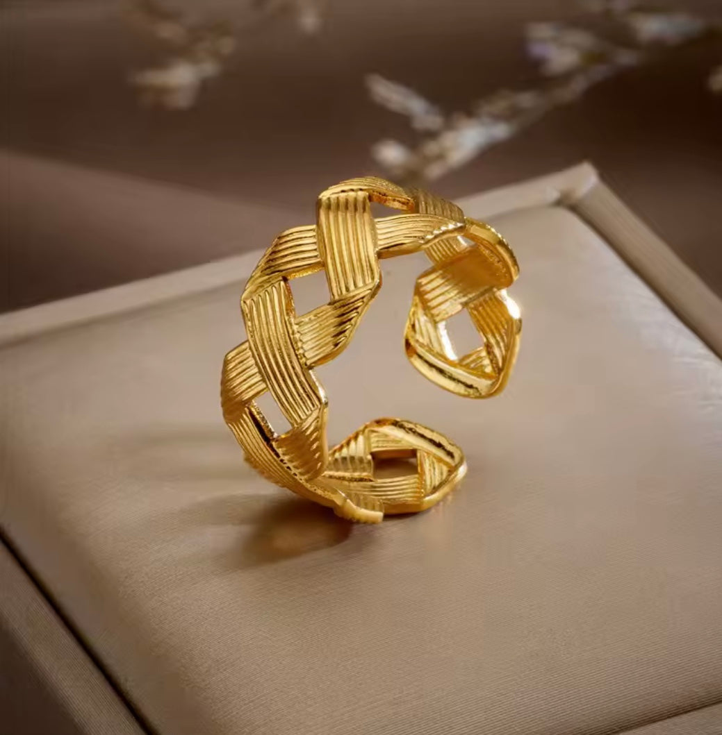 Weave Open Adjustable Ring