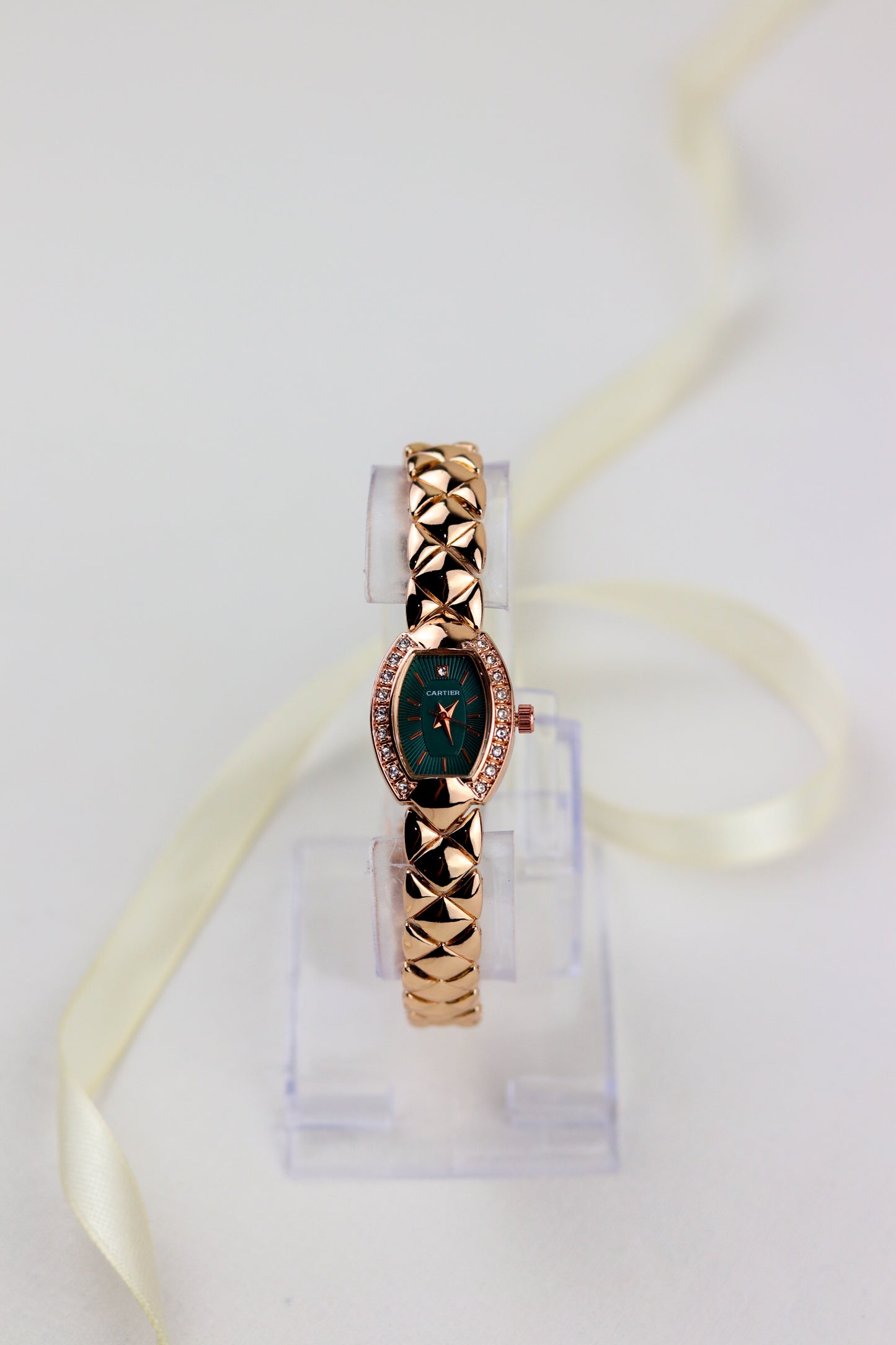Cartier Emerald Rose Elegance Watch