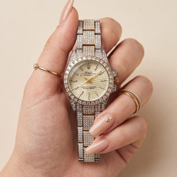 Rolex Two Tone Gemstone Gaze Women Watch