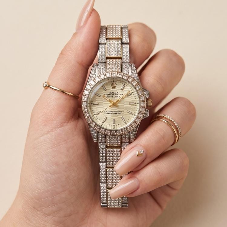 Rolex Two Tone Gemstone Gaze Women Watch