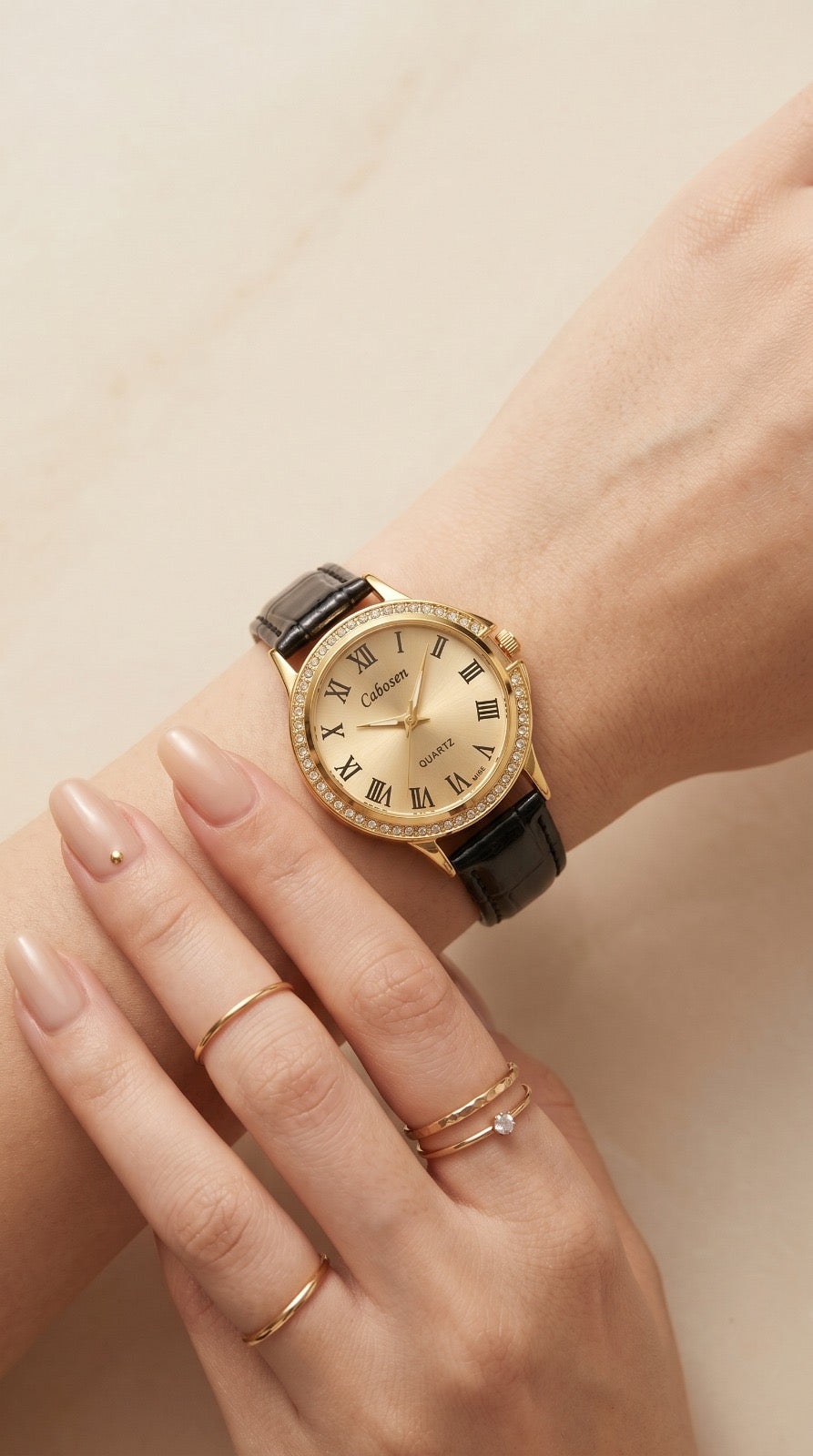 Cabosen Classic Women Strap Watch - Black