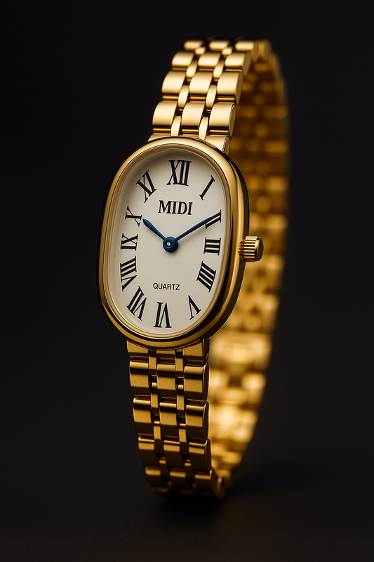 Midi Golden Oval Women Watch
