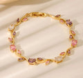 Tulip Floral Vine Golden Bracelet