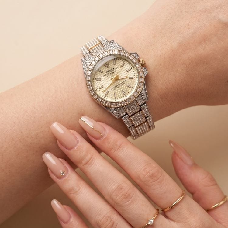 Rolex Two Tone Gemstone Gaze Women Watch
