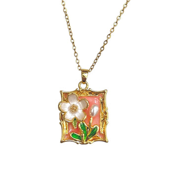 Floral Art Necklace