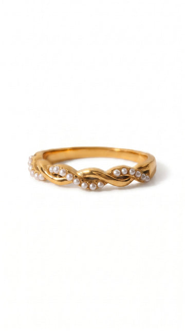 Bella Twist Pearl Ring | Elegant Pearl Ring for Women Pakistan