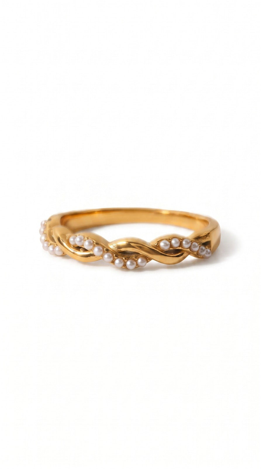 Bella Twist Pearl Ring | Elegant Pearl Ring for Women Pakistan