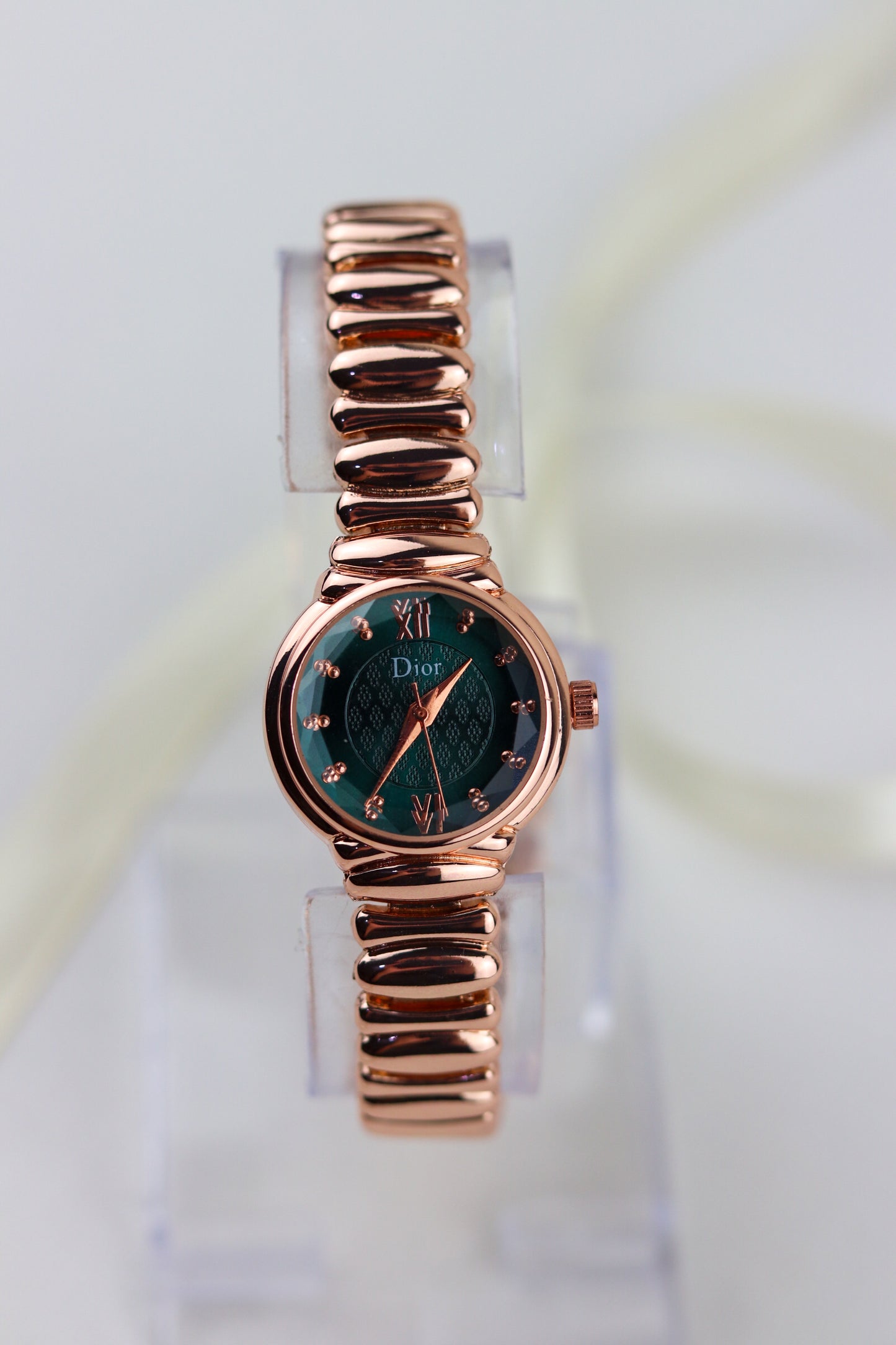 Dior Green Rosewood Timepiece Watch