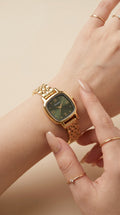 Sunliflex Emerald Vintage Square Women Watch