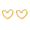 Gold Plated Open Heart Earring