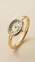 Golden Watch Bangle - Golden Dial