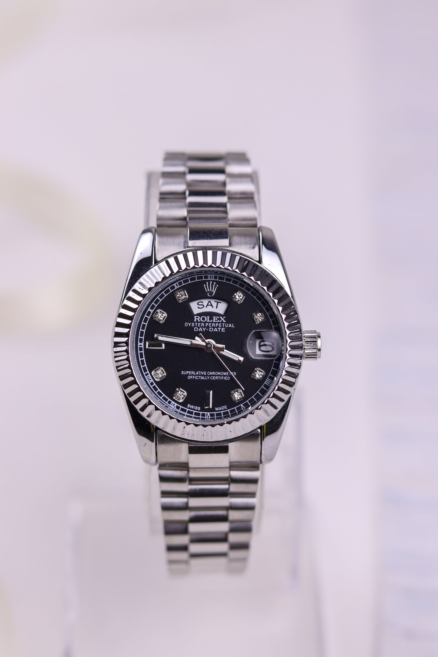 Ro-lex Diamond Day-Date Watch