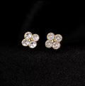 Crystal Flower Studs