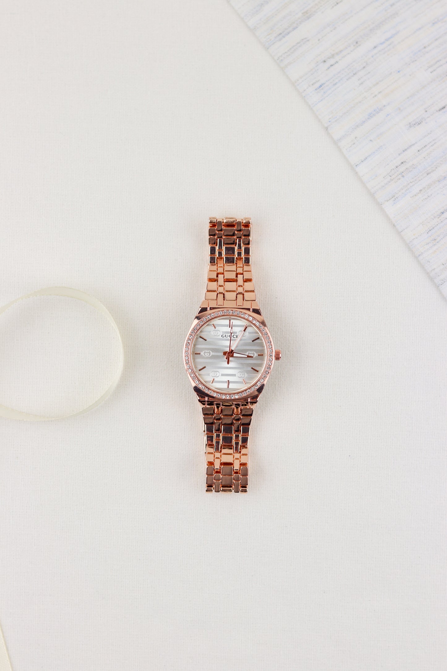 Gucci Rose Gold Sparkle Watch