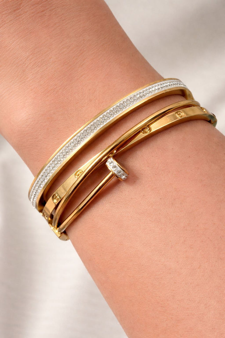Crystal Nail Cartier Stone Bangle