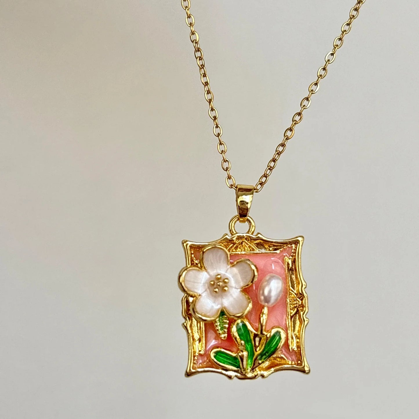 Floral Art Necklace