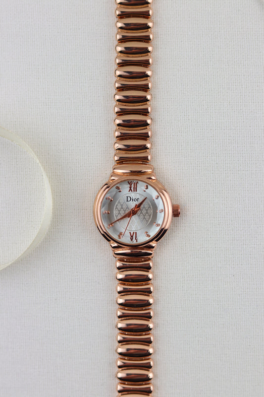 Dior White Rosewood Timepiece Watch