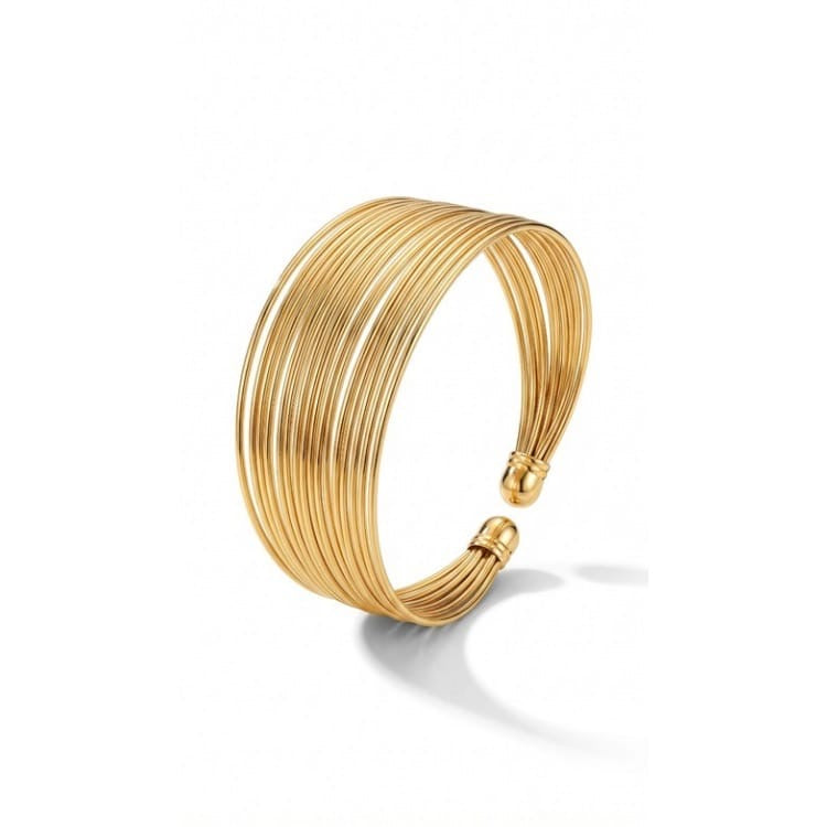 Layered Wire Cuff Bracelet