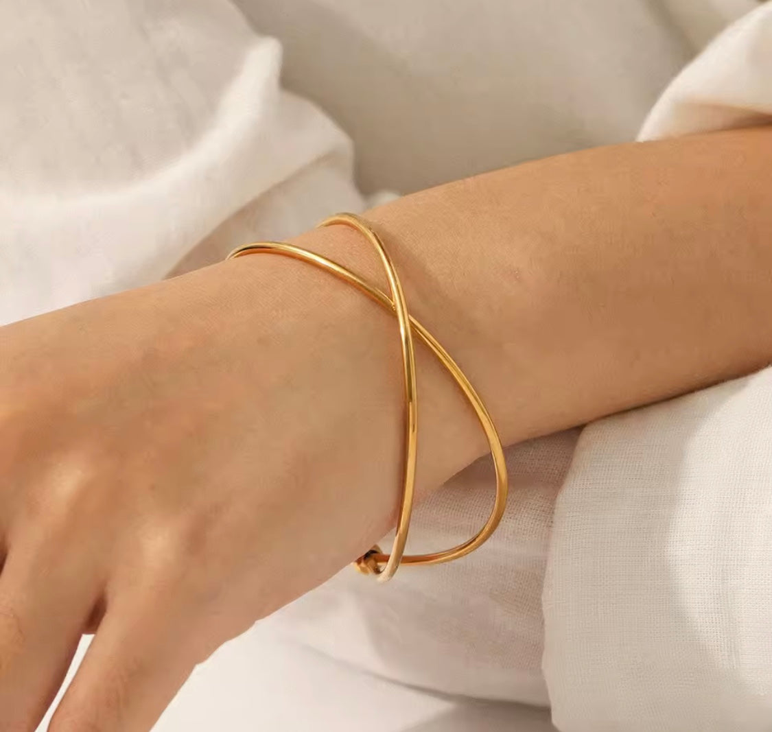 Criss-Cross Cuff Bangle