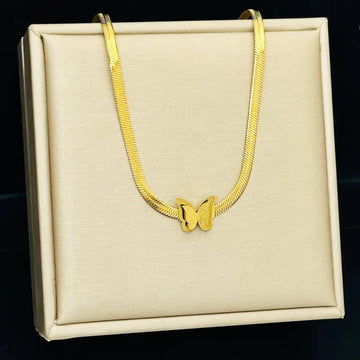 Jewelistic Butterfly Necklace for Women in Pakistan, 18K gold plated stainless steel butterfly pendant necklace with anti-tarnish waterproof finish