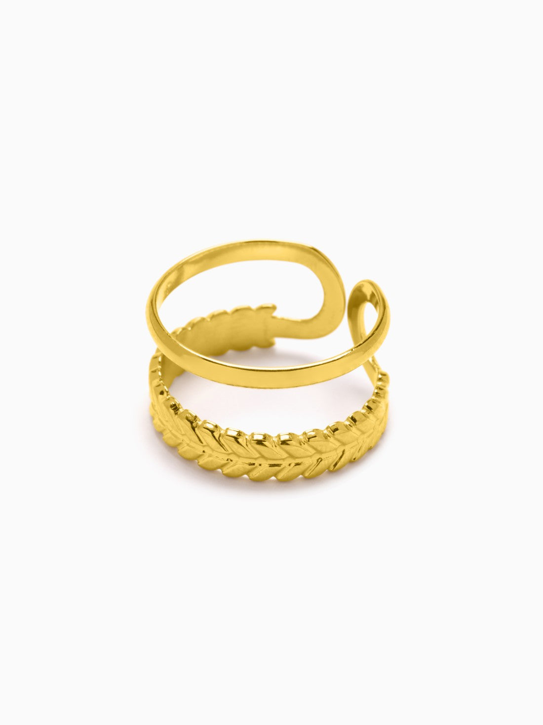 Leaf Pattern Adjustable Ring
