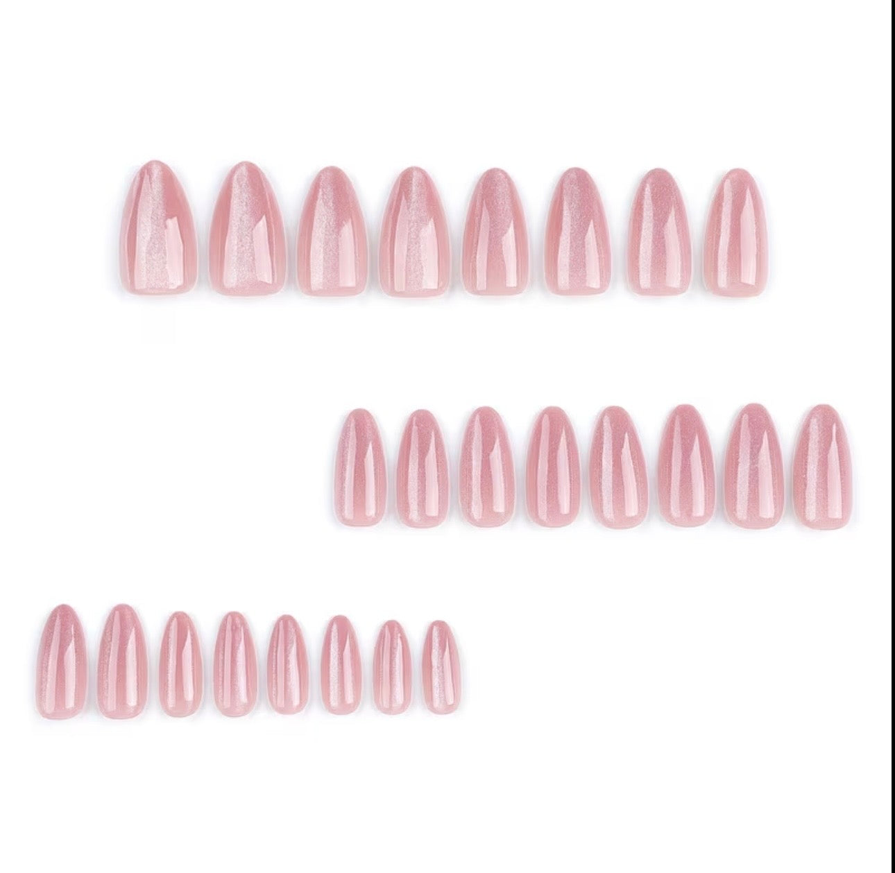 Nude Pink Almond Shape 24pcs Press-on Nails