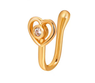 Heart Shape Nose Ring – Stainless Steel Anti-Tarnish Nose Ring for Women in Pakistan