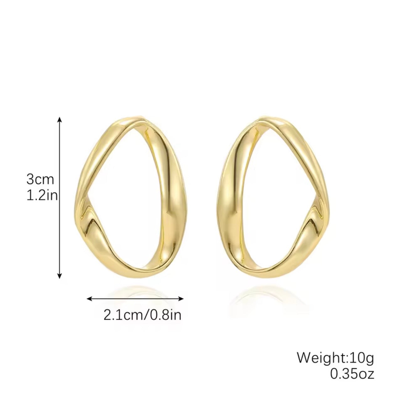 Swirl Small Hoop Earrings for Women | Stainless Steel Hoop Earrings Pakistan