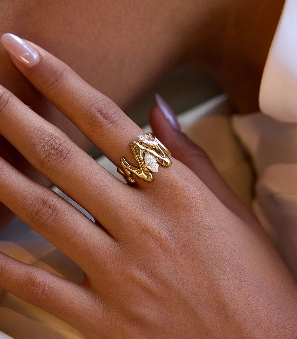 Marquise Wave Ring