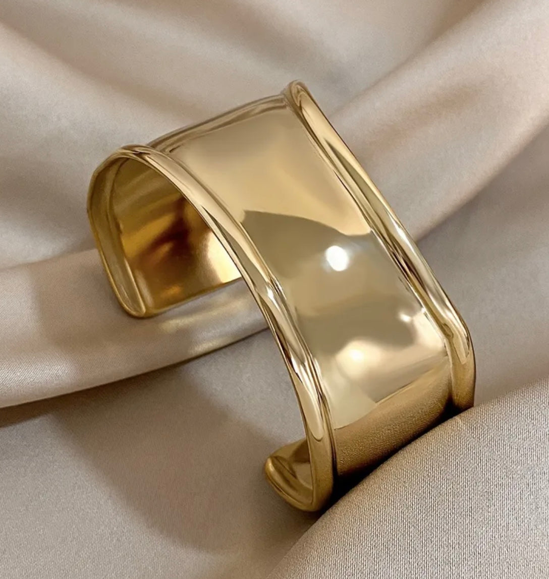 Gold Wave Cuff Bracelet