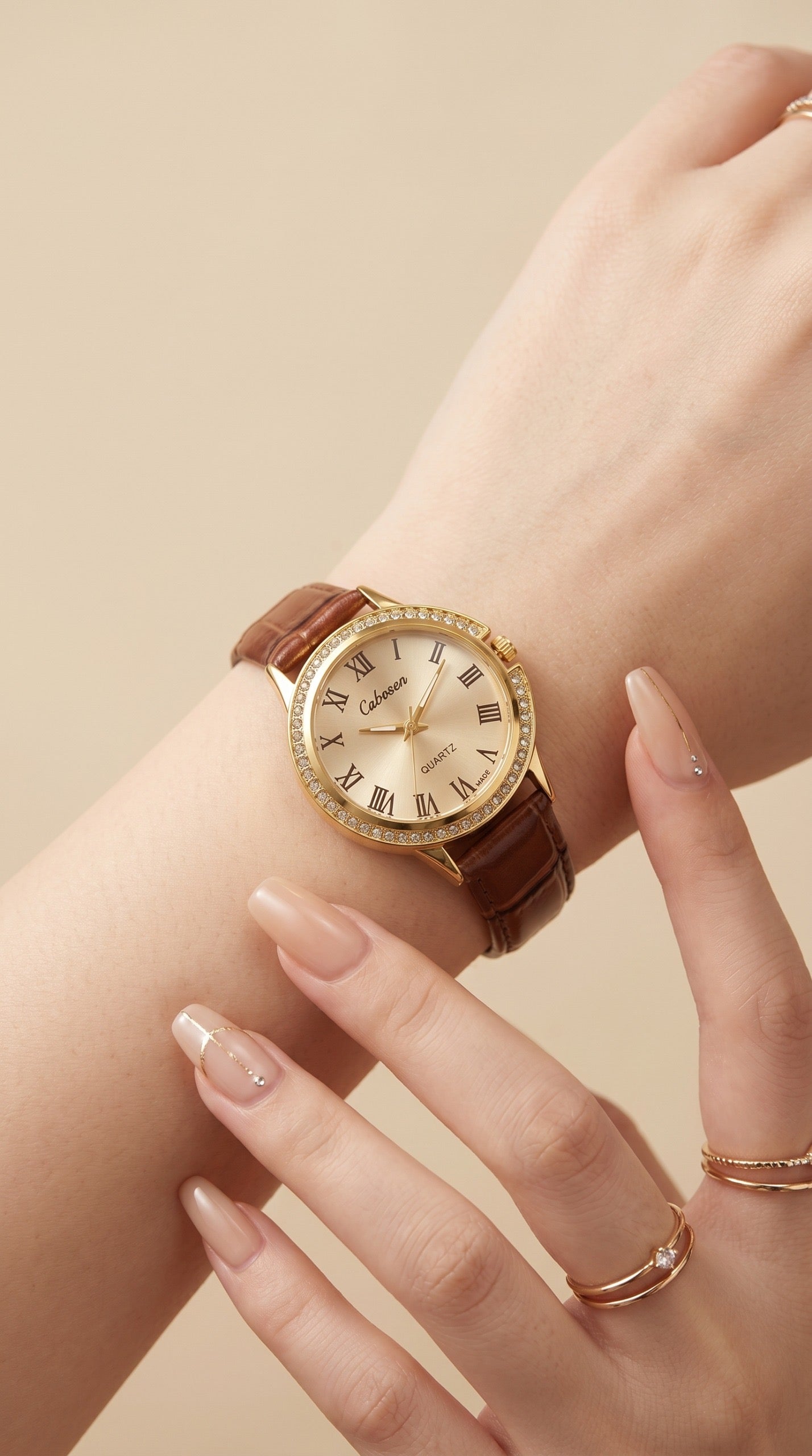 Cabosen Classic Women Strap Watch - Brown