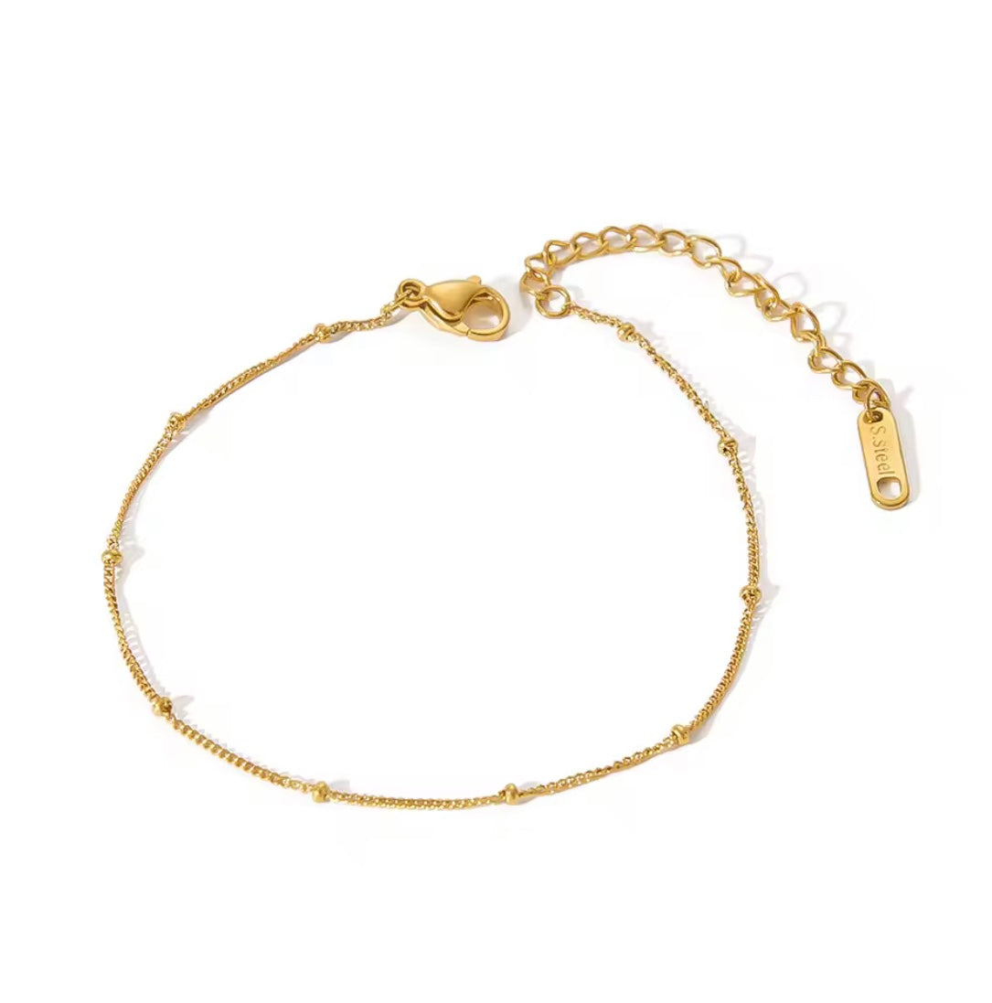Round beaded anklet