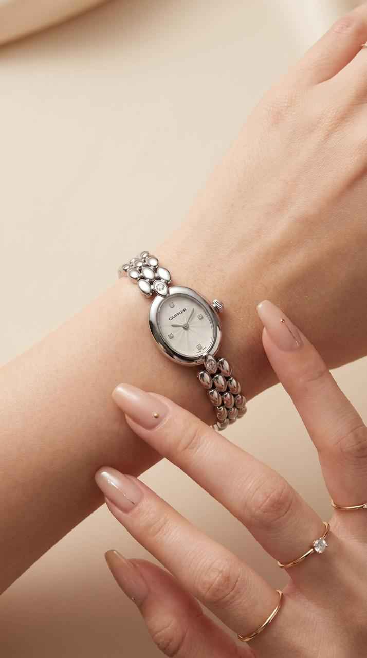 Cartier Silver Cocktail Women Watch