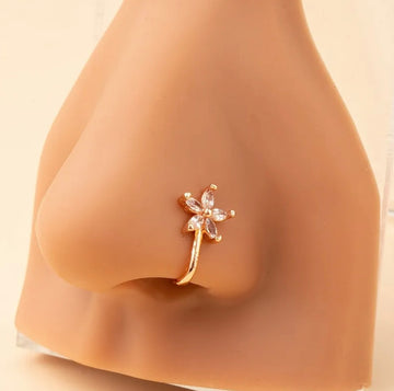 Elegant Floral Nose Ring for Women | Floral Nose Jewellery Pakistan