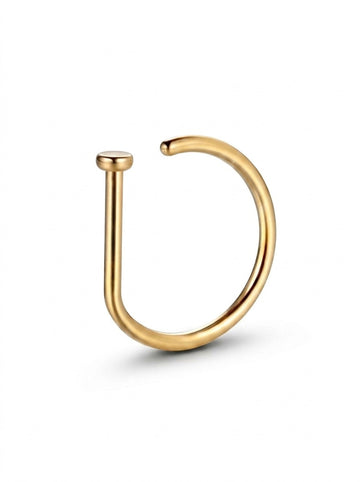 D-Shaped Nose Ring – Minimalist Stainless Steel Nose Ring for Women in Pakistan