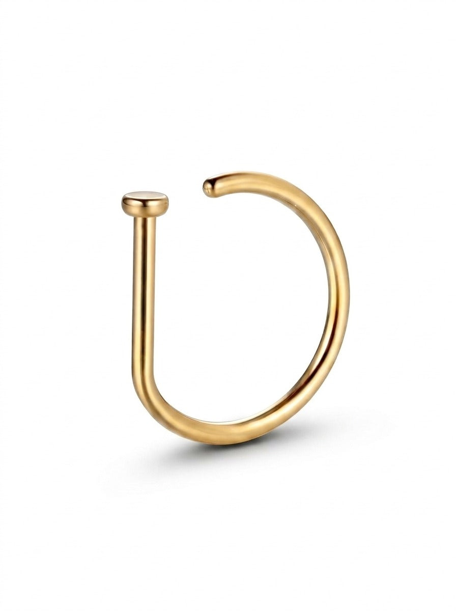 D-Shaped Nose Ring – Minimalist Stainless Steel Nose Ring for Women in Pakistan