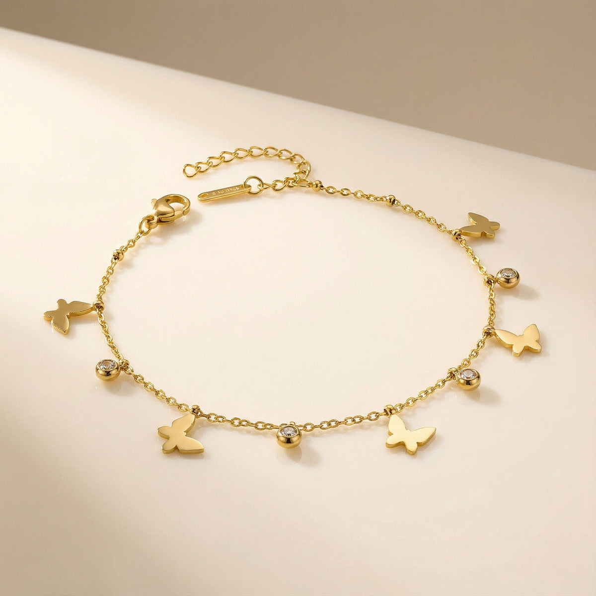 Butterflies Bling Chain Bracelet