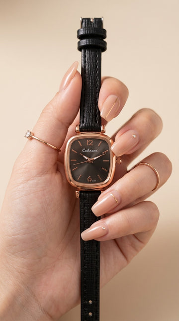 Cabosen Midnight Radiance Women's Watch – Luxury Black Dial Watch Pakistan