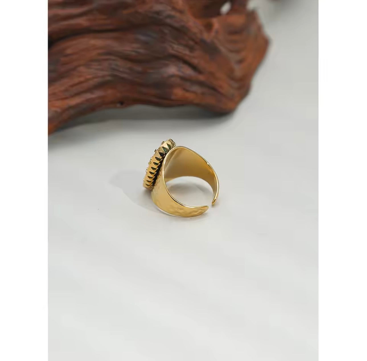 Textured Turquoise Treasure Ring