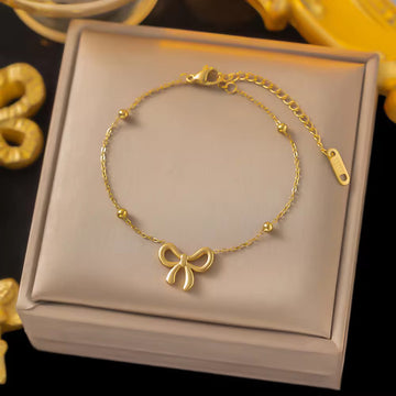 Ribbon Ball Chain Bracelet