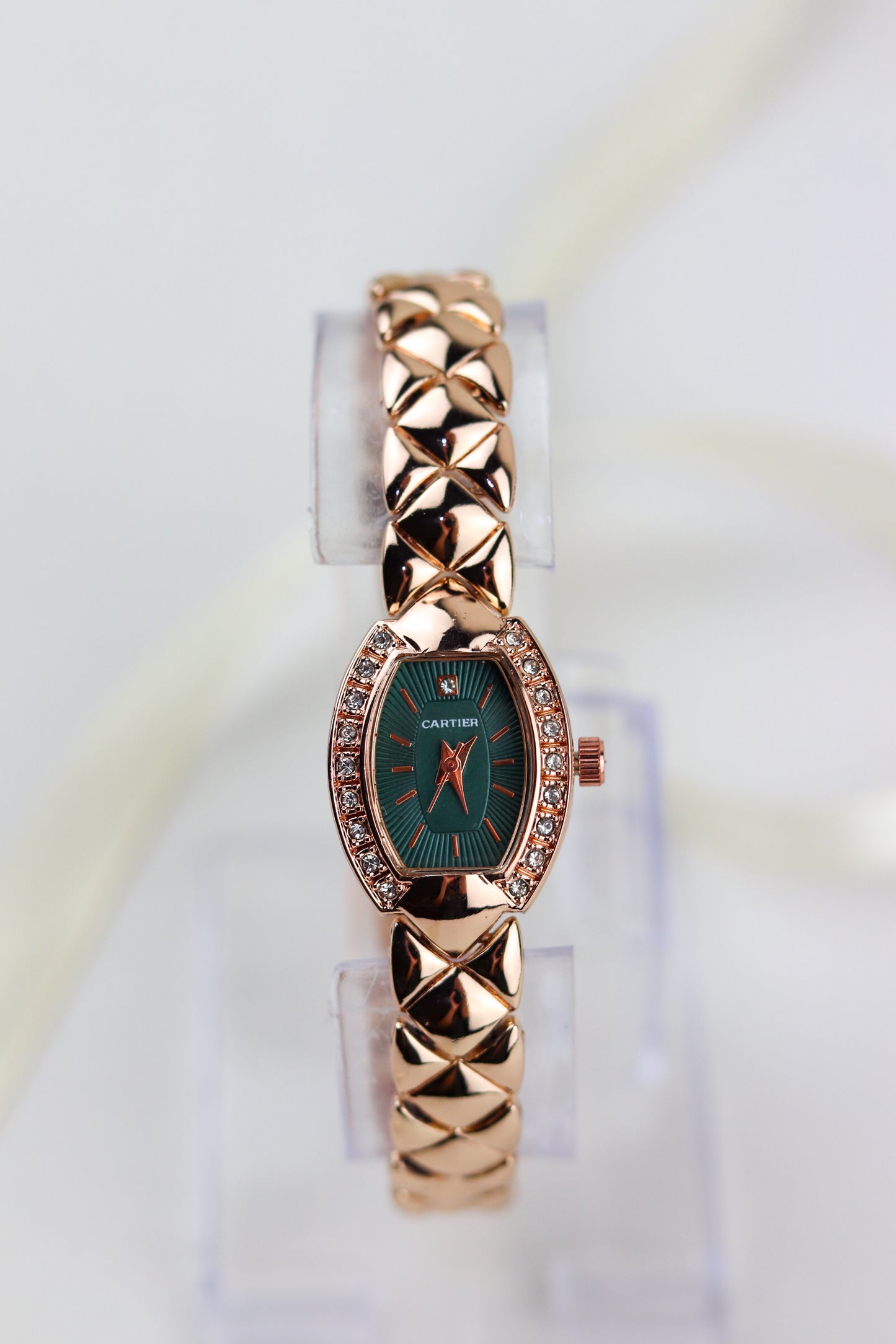 Cartier Emerald Rose Elegance Watch