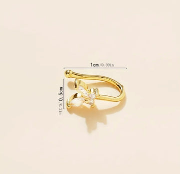 Butterfly Nose Ring for women featuring a delicate butterfly design, stylish nose jewellery accessory in Pakistan