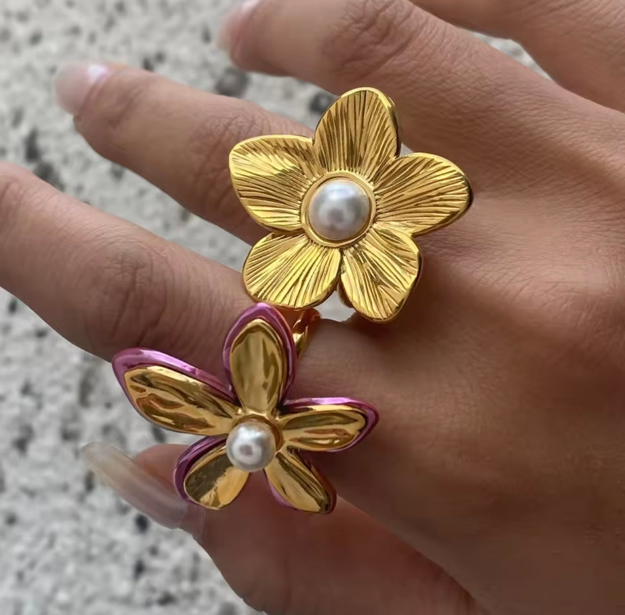 Pearl Flower Ring
