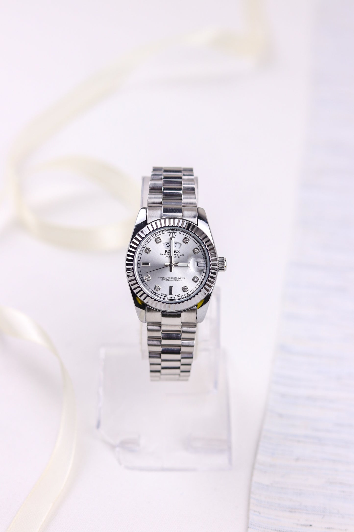 Ro-lex Ice Luxe Day-Date Watch