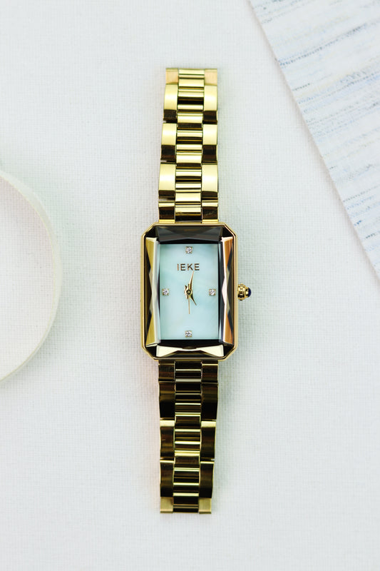 IEKI Stellar Rectangle Skyblue Women Watch