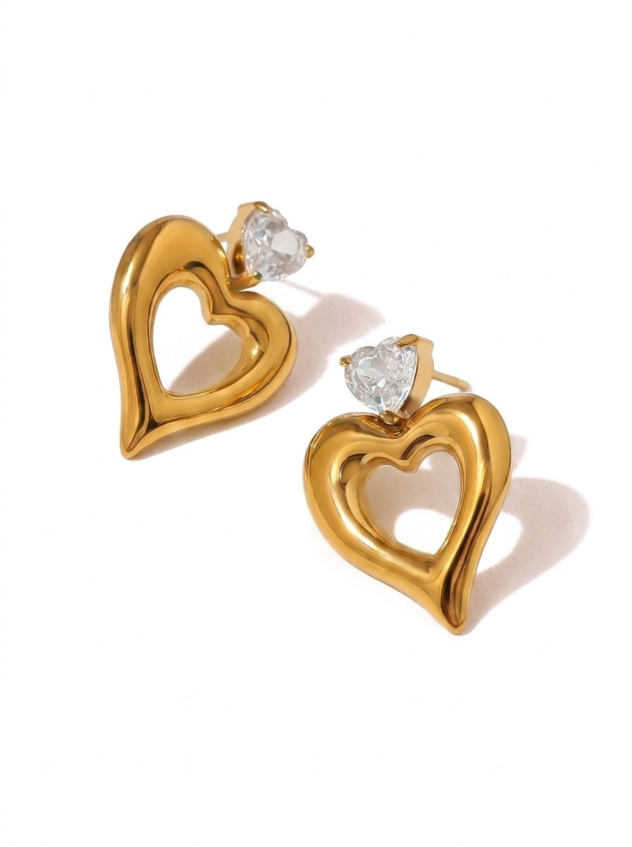 The Crown Heart Earrings
